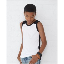 LAT - Youth Contrast Back Fine Jersey Tank