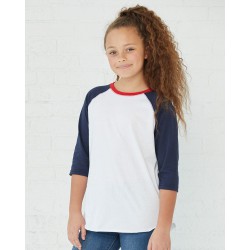 LAT - Youth Baseball Fine Jersey Three-Quarter Sleeve Tee