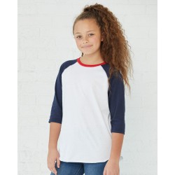 LAT - Youth Baseball Fine Jersey Three-Quarter Sleeve Tee