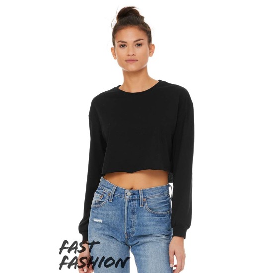 BELLA + CANVAS - Fast Fashion Women's Cropped Long Sleeve Tee