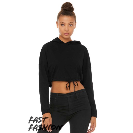 BELLA + CANVAS - Fast Fashion Women's Cinched Cropped Hoodie