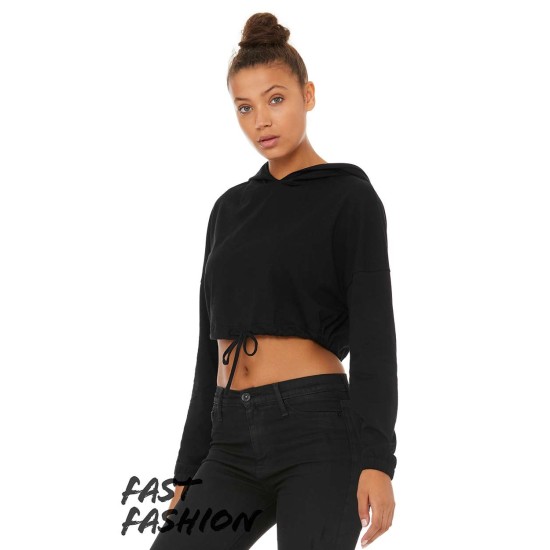 BELLA + CANVAS - Fast Fashion Women's Cinched Cropped Hoodie