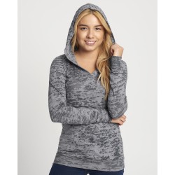 Next Level - Women's Burnout Hooded Pullover