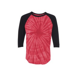 Tie Dye Three-Quarter Sleeve Raglan T-Shirt - 660VR