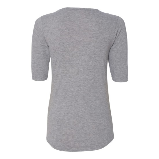 Anvil - Women's Triblend Deep Scoopneck Three-Quarter Sleeve T-Shirt