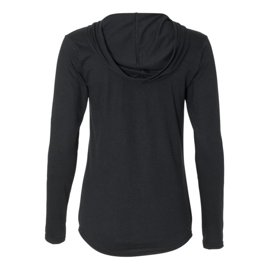 Anvil - Women's Triblend Full-Zip Hooded Long Sleeve T-Shirt