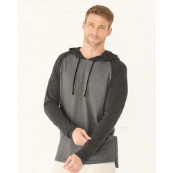 LAT - Fine Jersey Long Sleeve Hooded Raglan T-Shirt