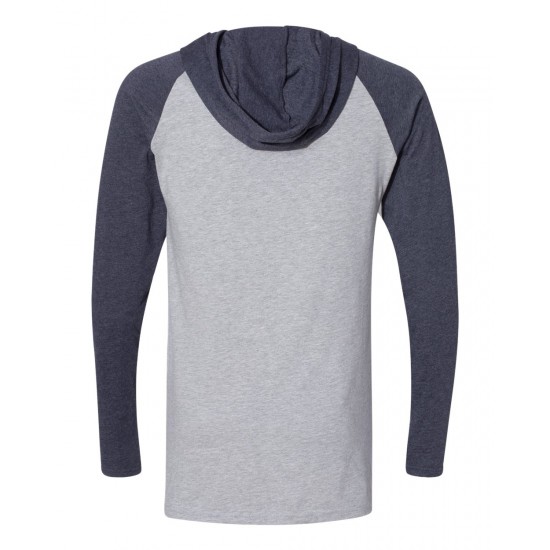 LAT - Fine Jersey Long Sleeve Hooded Raglan T-Shirt