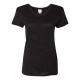 J. America - Women’s Glitter V-Neck Short Sleeve T-Shirt