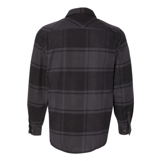 Burnside - Snap Front Long Sleeve Plaid Flannel Shirt