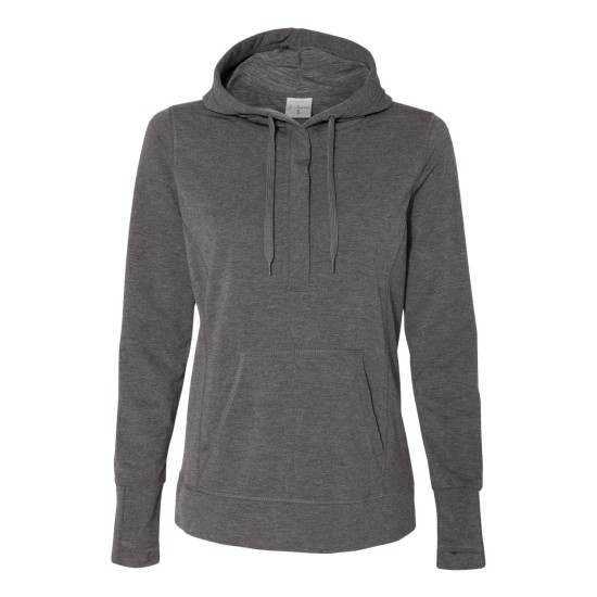 J. America - Women’s Omega Stretch Snap-Placket Hooded Pullover