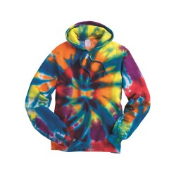 Rainbow Multi-Color Cut-Spiral Hooded Sweatshirt - 854TD