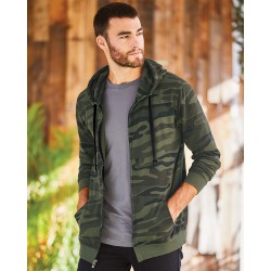 Burnside - Camo Full-Zip Hooded Sweatshirt