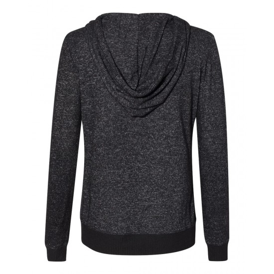 J. America - Women’s Cozy Jersey Full-Zip Hooded Sweatshirt