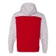 J. America - Mélange Fleece Colorblocked Hooded Sweatshirt