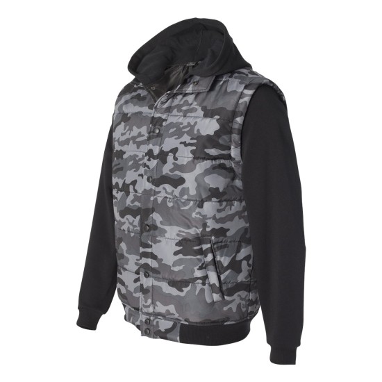 Nylon Vest with Fleece Sleeves - 8701