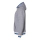 J. America - Peppered Fleece Lapover Hooded Sweatshirt