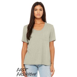 BELLA + CANVAS - Fast Fashion Women's Flowy Pocket Tee