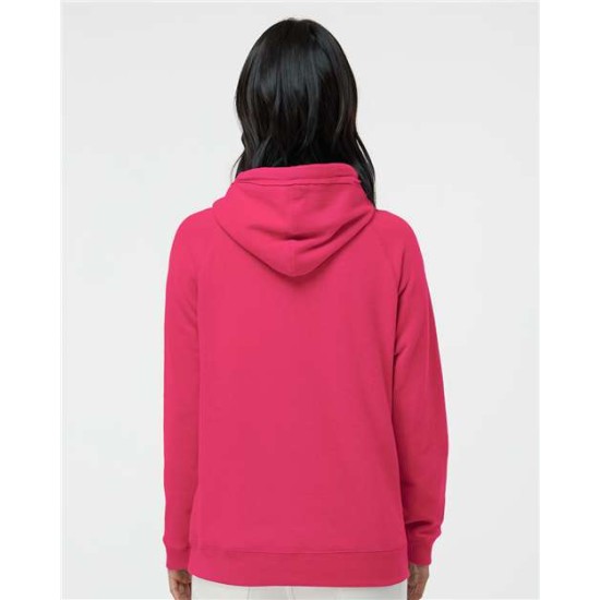 J. America - Women's Sueded V-Neck Hooded Sweatshirt
