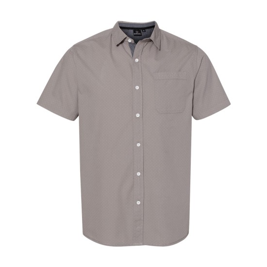 Burnside - Peached Printed Poplin Short Sleeve Shirt