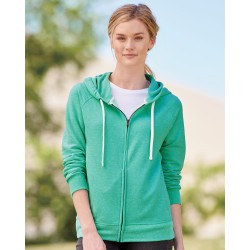 JERZEES - Women's Snow Heather French Terry Full-Zip Hooded Sweatshirt