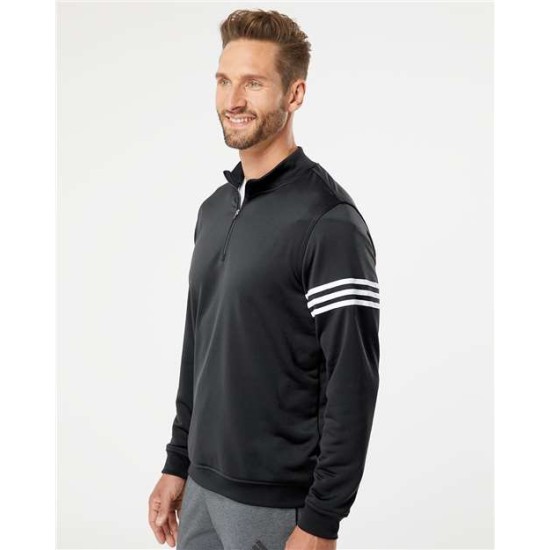 Adidas - 3-Stripes French Terry Quarter-Zip Pullover