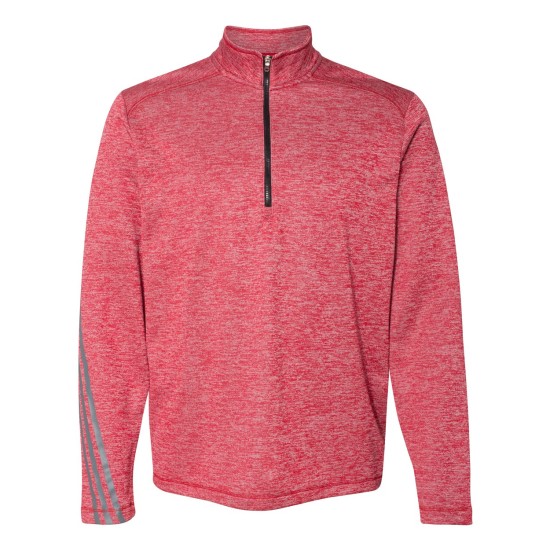 Adidas - Brushed Terry Heathered Quarter-Zip Pullover