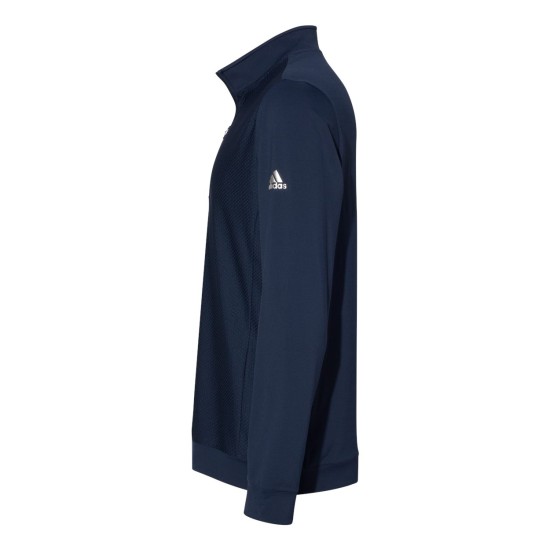 Adidas - Performance Textured Quarter-Zip Pullover