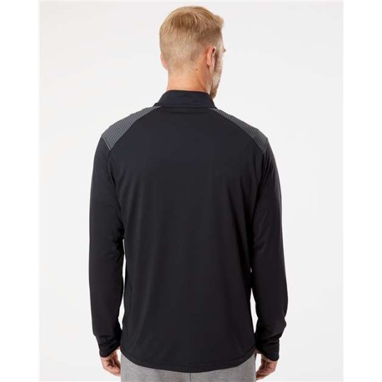 Shoulder Stripe Quarter-Zip Pullover - A520