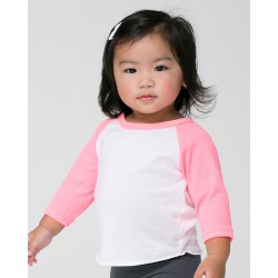 American Apparel - Infant Poly/Cotton Three-Quarter Sleeve Raglan Tee