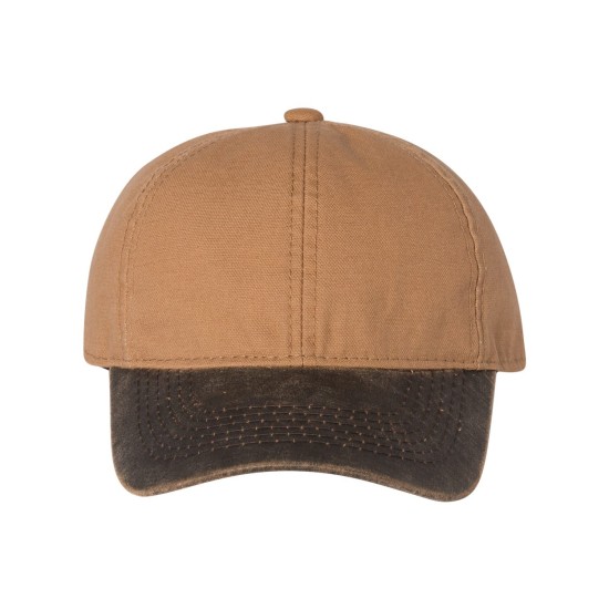 Outdoor Cap - Weathered Canvas Crown Cap with Contrast-Color Visor