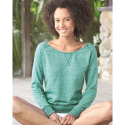 Juniors' Wide Neck Sweaterfleece Crew - PRM2400