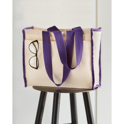 Q-Tees - 14L Tote with Contrast-Color Handles