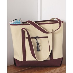 Q-Tees - 34.6L Large Canvas Deluxe Tote