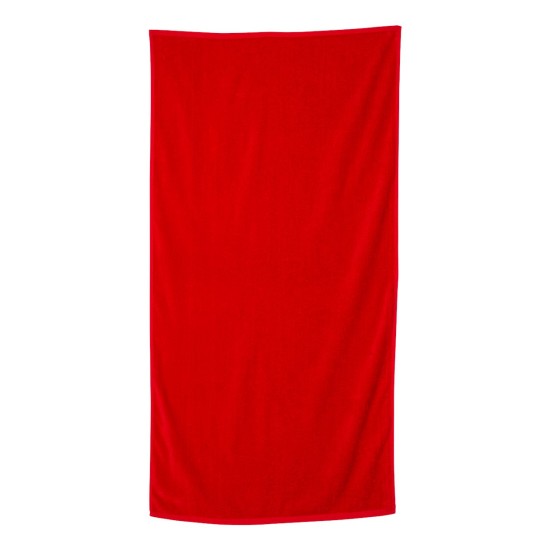 Q-Tees - Velour Beach Towel