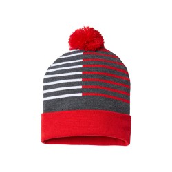 CAP AMERICA - USA-Made Half Color Beanie - RKH12