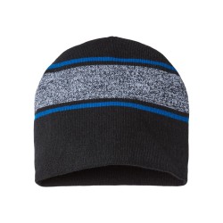 CAP AMERICA - USA-Made Variegated Striped Beanie - RKV9