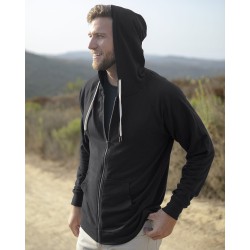 Icon Unisex Lightweight Loopback Terry Full-Zip Hooded Sweatshirt - SS1000Z