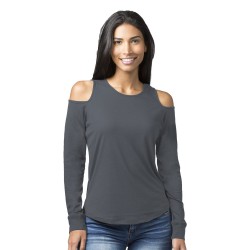 Boxercraft - Women's Cold Shoulder Long Sleeve T-Shirt