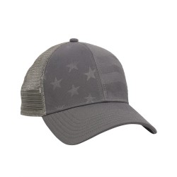 Outdoor Cap - Debossed Stars and Stripes Mesh-Back Cap